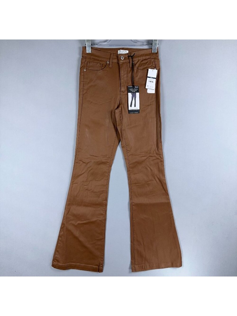 Sofia Sofia Vergara Melisa Flare Pants High Rise Women Size 2 Brown Stretch